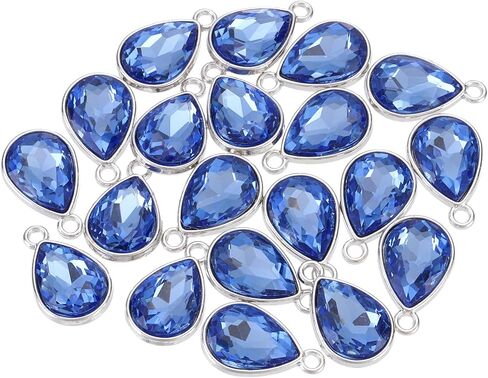 MECCANIXITY Alloy Glass Crystal Teardrop Charm Jewelry Making Charm for Necklaces, Bracelets in Saudi Arabia