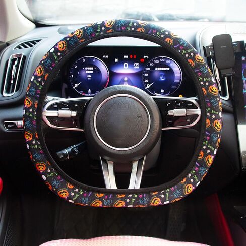 Steering Wheel Cover for Women Boho Universal Steering Wheel Covers Protector Car Accessories for Car 15 inch (Sunflower) in Kuwait