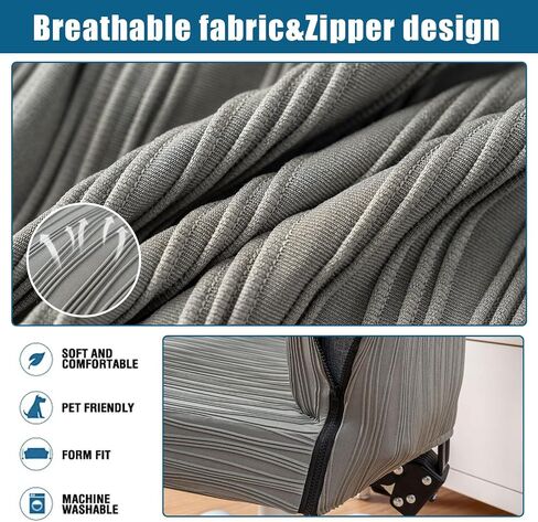 Office Chair Covers, Stretch Computer Universal Boss Modern Simplism Style High Back Chair Slipcover (Light Grey) in Saudi Arabia