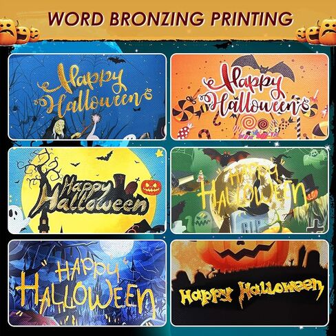 AhfuLife 6 Pcs Halloween Trick or Treat Bags, Halloween Candy Tote Bags with Handles, Reusable Halloween Non-Woven Gift Bags for Halloween Party Supplies Favors (7.8×7.8×5.9’’) in Saudi Arabia
