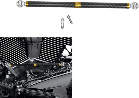 Black Carbon Fiber Clutch Shift Shifter Linkage Rod Fits for Harley Davidson Softail,Deluxe,Fat Boy, Heritage Softail,Softail Slim Sport Glide, Breakout and Touring (Chrome) in Saudi Arabia