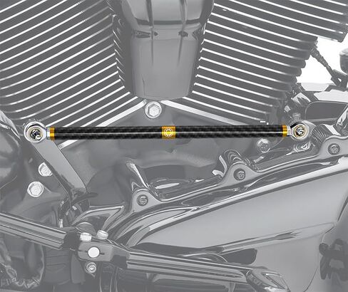 Black Carbon Fiber Clutch Shift Shifter Linkage Rod Fits for Harley Davidson Softail,Deluxe,Fat Boy, Heritage Softail,Softail Slim Sport Glide, Breakout and Touring (Chrome) in Saudi Arabia