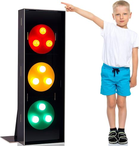 Zhanmai Light up Traffic Light Race Car Birthday Decorations, 3ft Large Fast One Party Decor, Traffic Light Large Foam Board for Boy Girl Car Theme Birthday Party Construction Birthday Party in Saudi Arabia