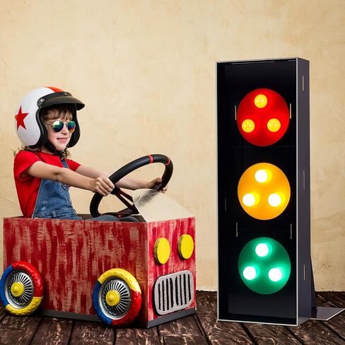 Zhanmai Light up Traffic Light Race Car Birthday Decorations, 3ft Large Fast One Party Decor, Traffic Light Large Foam Board for Boy Girl Car Theme Birthday Party Construction Birthday Party in Saudi Arabia
