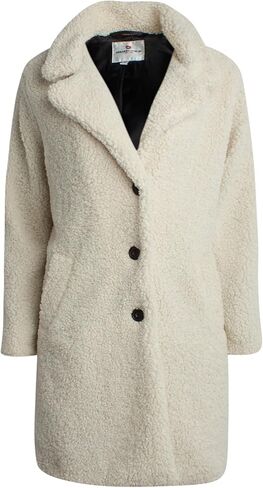 URBAN REPUBLIC Women's Sherpa Coat - Cozy Textured Sherpa Button Up Winter Jacket - Warm Outerwear Coats for Women (S-XL) in Saudi Arabia