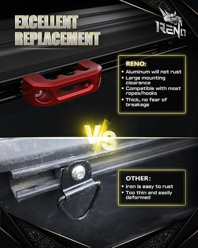 مرابط حاجز السرير من رينو، متوافقة مع مرساة تاكوما تندرا جلاديتور رام 1500 لمقطورة البضائع، تحل محل PT278-35160 PT785/PT278-35050-S1 PT278-35100-S1 PT278-35111/35112 (أحمر، 4 قطع) in Kuwait