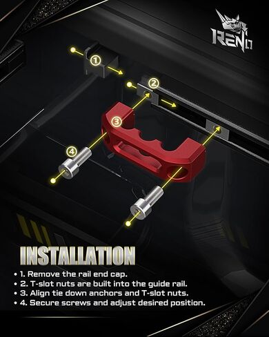 مرابط حاجز السرير من رينو، متوافقة مع مرساة تاكوما تندرا جلاديتور رام 1500 لمقطورة البضائع، تحل محل PT278-35160 PT785/PT278-35050-S1 PT278-35100-S1 PT278-35111/35112 (أحمر، 4 قطع) in Kuwait