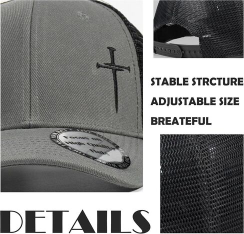 Christian Hats for Men Women,Jesus 3 Nail Cross Hat Christian Religious Gifts for Birthday/Christmas in Saudi Arabia