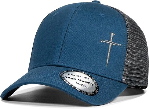 Christian Hats for Men Women,Jesus 3 Nail Cross Hat Christian Religious Gifts for Birthday/Christmas in Saudi Arabia