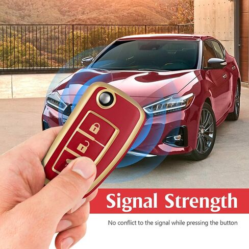 غطاء حماية لمفتاح ذكي من مادة TPU متوافق مع مفتاح نيسان القابل للطي X-Trail Juke F15 Rogue Qashqai J11 Tiida Murano Maxima 4 أزرار للتحكم عن بعد للدخول بدون مفتاح (أبيض) in Saudi Arabia