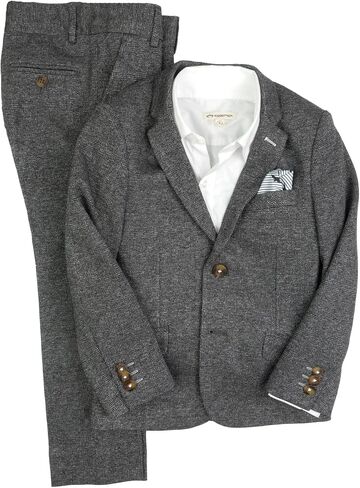 بدلة Appaman للأولاد قابلة للتمدد مكونة من قطعتين (الأطفال الصغار/الأطفال الكبار الصغار)، Noir Micro Plaid 10 in Kuwait