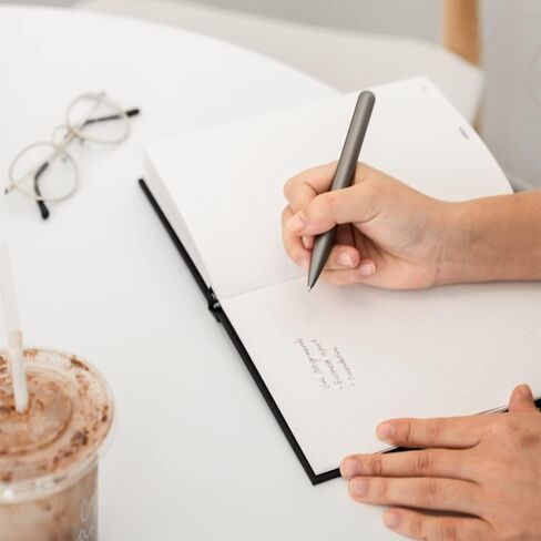 Ballpoint Pen - Precision Milled Aluminum with Magnetic Closure Mechanism and Superior Schmidt Refill - Award Winning Design (Comet Grey) in Saudi Arabia