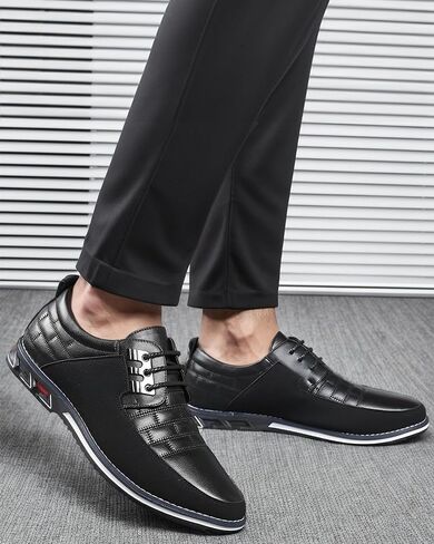 Recyphi Men’s Oxford Derby Orthopedic Leather Shoes Formal Luxury Business Dress Shoes Lace-up Walking Driving Loafers Dress Sneakers in Kuwait