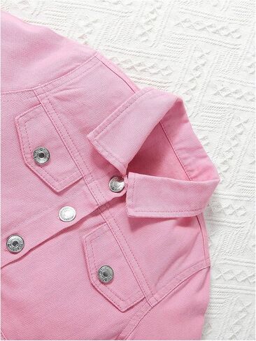 WDIRARA Girl's 2 Piece Outfits Button Front Long Sleeve Denim Jacket and A Line Skirt Set in Saudi Arabia