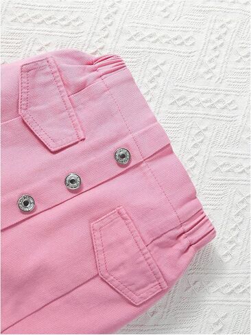 WDIRARA Girl's 2 Piece Outfits Button Front Long Sleeve Denim Jacket and A Line Skirt Set in Saudi Arabia