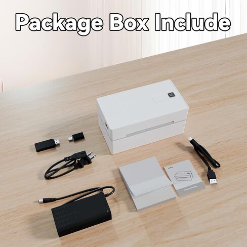 Bluetooth Thermal Shipping Label Printer,Wireless 4x6 Shipping Label Printer for Shipping Packages,Support iPhone iPad Android Windows & Mac,Widely Used for Amazon, Ebay,Shopify, Etsy, USPS. in Saudi Arabia