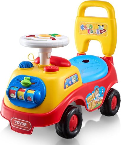 VEVOR Ride On Push Car for Toddlers, Ages 19+ Months, Ride Racer, Sit to Stand Toddler Ride On Toy, Kids Ride On Car with Music Steering, Horn & Under Seat Storage, Ride On Toy for Boys Girls in Saudi Arabia