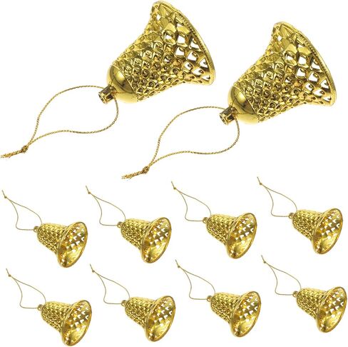 Christmas Tree Bells 12pcs Wind Chime Pendant Ornaments Ingots Vintage Christmas The Bell Ornament Vintage Bell Christmas Supplies Christmas Tree Props Wall Clock Gold Decor in Saudi Arabia