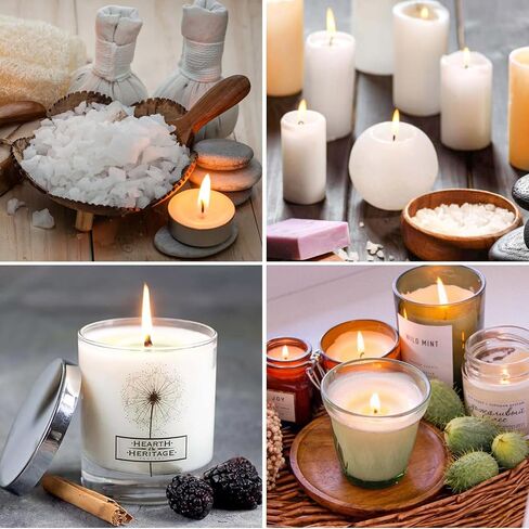 Candle Wicks 100 Pcs 6 inch with 100Pcs Candle Wick Stickers and 5 Pcs Wooden Candle Wick Centering Device for Soy Beeswax Candle Making and Candle DIY, White in Saudi Arabia