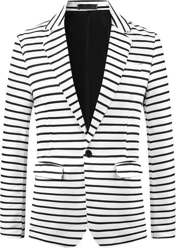 Lars Amadeus Striped Sport Coats for Men's Formal Notch Lapel Stripes Suit Jacket Single Breasted Prom Blazers in Saudi Arabia