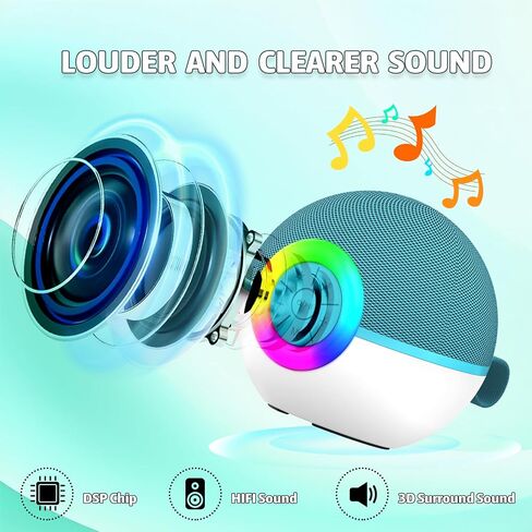 Karaoke Machine for Kids, Karaoke Gifts for Girls Boys Ages 4, 5, 6, 7, 8, 9, 10, 12+ Years Old Birthday Party, 4-12 Years Old Christmas Toys Gift (Purple, 2 Mics) in Saudi Arabia