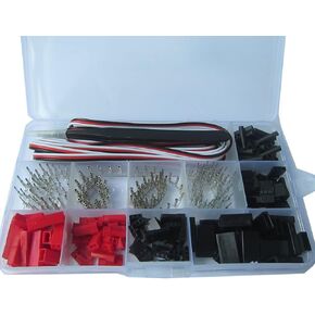40 Sets Servo Plug Male Female Connector Crimp Pin Cable Kit Compatible JST SYP Futaba for Hitec Spektrum RC