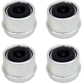 4 PCS Trailer Axle Wheel Hub and Bearing Dust Cap 1.98" Hub with Rubber Plug, Replacement for Boat Trailer, Fits 2,000 to 3,500 lb Axles