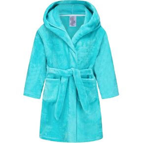 CJMJXPH Kids Toddler Boys Girls Fleece Robe Soft Hooded Bathrobe Pajamas Sleepwear 2-16 Years