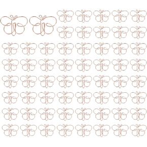 PATIKIL Cute Paper Clip, 60Pcs Butterfly Shape Paper Clip Metal Funny Bookmarks Planner Clips Clamp for Home Office Supplies Desk File Organization Wedding Decoration, Rose Gold