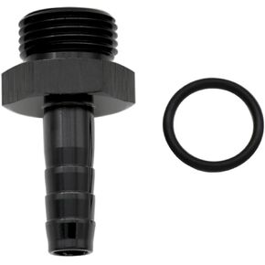 Aluminum -6 AN ORB Male to 1/2"(12.7mm) Barb Push On Hose Fitting Adapter Black