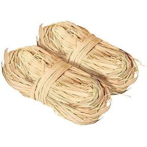 شريط الرافية الطبيعي G2PLUS، 100 جرام من عشب الرافية لصناعة القش، شريط ورق الرافية، شريط الرافية لعيد الميلاد للهالوين، تغليف الهدايا، تزيين الباقات (2 × 50 جم) in Kuwait