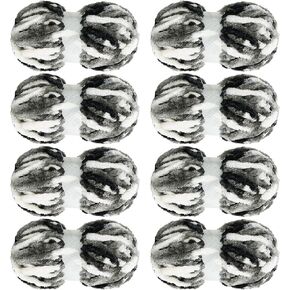 HOMBYS Thick Soft Velvet Yarn,Super Bulky Chenille Yarn for Knitting,Fluffy Plush Thick Yarn for Crocheting,Grey Soft Yarn Pack of 8,Big Yarn for Chunky Blanket,Jumbo Yarn(49 yds,8.8 oz Each Skein)