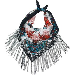 Rhinestone bandanas for women cotton fringe bandana Cowgirl Outfits for Women