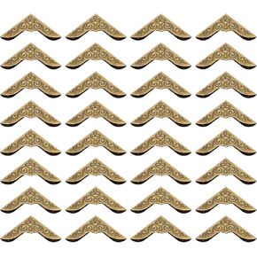 PATIKIL 23mm Metal Book Corners, 60pcs Photo Corners Book Corners Protector Retro Metal Decorative for Crafting Scrapbook Photo Album Book Binding, Gold Tone