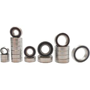 Apex RC Products Rubber Shielded Ball Bearing Set - Compatible with Traxxas Slash 4x4, Rally, & Telluride #2000R