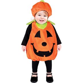 Kangaroo Pumpkin Halloween Toddler Costume, Unisex One-Piece Orange & Black Theme Party Outfit for infants, Baby Pumpkin Costume, Toddler Pumpkin Costume, Pumpkin Costume Kids, Infant Pumpkin Costume