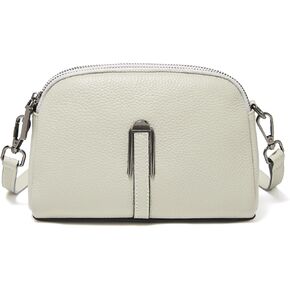 LAORENTOU Cowhide Shoulder Bag for Women Leather Small Satchel Crossbody Bag Quilted Purses With Chain Strap
