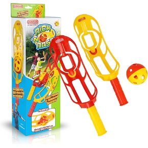 Duncan Toys Pick ’N Pass - Outdoor/Indoor Game Activities for Kids, Pop-Pass-Catch Ball Game w/Long Hurler, 2 Catcher and a Ball, Fun Outdoor Toy and Gift for Kids