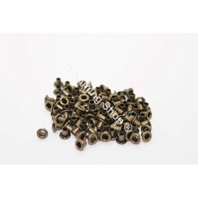 100 x 2mm Gold Eyelets for Clothing and Leather Crafts - Grommets for Adding Ribbons, Lacing and Fabric in Art and Sewing Projects - Ideal for Bags, Scrapbooking, and Clothes Repair