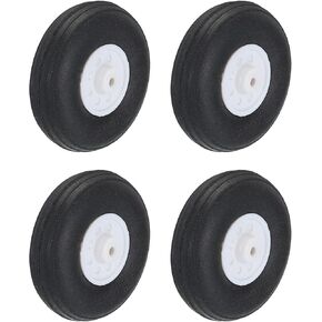 MECCANIXITY RC Airplane Wheels 3.46" OD RC Airplane,Aircraft PU Sponge Wheels,Tire Tail Wheel RC Aircraft Foam Wheel Replacement for DIY RC Model Plane Aircraft,Pack of 4