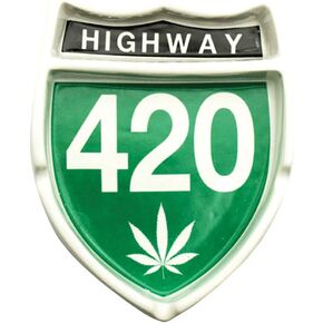 Highway 420 Ceramic Ashtray - 4.25" x 5.25"