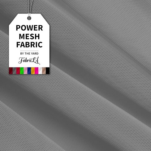 Power Mesh Fabric | 4-Way Stretch Nylon Mesh Fabric | Lightweight Sheer Nylon Spandex Stretch Mesh Netting | 1 Yard Mesh | 60" inch Wide | Black in Kuwait