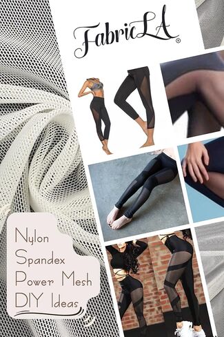 Power Mesh Fabric | 4-Way Stretch Nylon Mesh Fabric | Lightweight Sheer Nylon Spandex Stretch Mesh Netting | 1 Yard Mesh | 60" inch Wide | Black in Kuwait