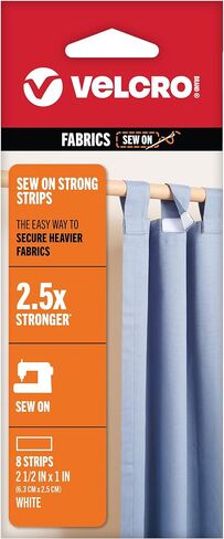 VELCRO Brand Sew On Strong Strips | 8 Sets, White | 2.5in x 1in in Saudi Arabia
