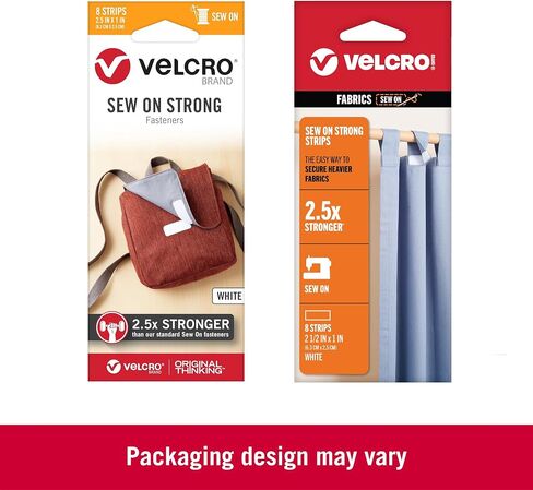 VELCRO Brand Sew On Strong Strips | 8 Sets, White | 2.5in x 1in in Saudi Arabia