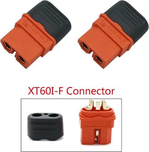 6pcs XT60I-F Plug Female Connector Adapter with Sheath Housing for RC Lipo Battery FPV Drone Solar Batteries in Saudi Arabia