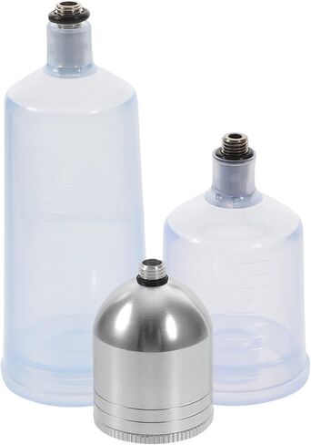 Luxshiny 3pcs Airbrush Replacement Pot Dispenser Clear Container Carafe Nail Airbrush Bottle Airbrush Paint Bottles Clear Airbrush Bottles Portion Bottle Professional Paint Cup in Kuwait