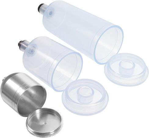 Luxshiny 3pcs Airbrush Replacement Pot Dispenser Clear Container Carafe Nail Airbrush Bottle Airbrush Paint Bottles Clear Airbrush Bottles Portion Bottle Professional Paint Cup in Kuwait