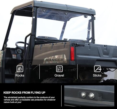 KIWI MASTER زجاج خلفي خلفي عالي التحمل متوافق مع 2015-2024 Polaris Ranger متوسطة الحجم 570/SP 570/ملحقات الطاقم، 2017-2022 Ranger متوسط ​​الحجم 500 مقاوم للخدش in Kuwait