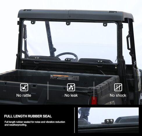 KIWI MASTER زجاج خلفي خلفي عالي التحمل متوافق مع 2015-2024 Polaris Ranger متوسطة الحجم 570/SP 570/ملحقات الطاقم، 2017-2022 Ranger متوسط ​​الحجم 500 مقاوم للخدش in Kuwait
